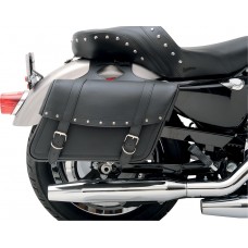 SADDLEMEN X021-03-041 Highwayman Rivet Slant-Style Saddlebags - Large 3501-0091