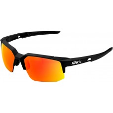 100% 61031-100-43 Speedcoupe Sunglasses - Black - Red Mirror 2610-1110