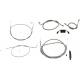 LA CHOPPERS LA-8321KT-16 Standard Stainless Braided Handlebar Cable/Brake Line Kit For 15" - 17" Ape Hanger Handlebars 0610-1853