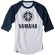 FACTORY EFFEX-APPAREL 17-87222 Yamaha Baseball T-Shirt - Grey/Blue - Medium 3030-13039