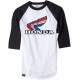 FACTORY EFFEX-APPAREL 17-87334 Vintage Honda Baseball T-Shirt - White/Black - Large 3030-13052