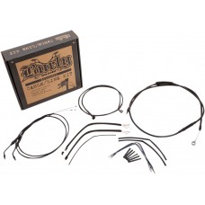 BURLY BRAND B30-1108 Complete Black Vinyl Handlebar Cable/Brake Line Kit For 16" Ape Hanger Handlebars 0610-1658