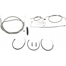 LA CHOPPERS LA-8151KT2B-19 18" - 20" Cable Kit for '16 - '17 Softail 0610-1820