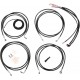 LA CHOPPERS LA-8052KT2-13B Complete Black Vinyl Braided Handlebar Cable/Brake Line Kit For 12" - 14" Ape Hanger Handlebars 0610-1251