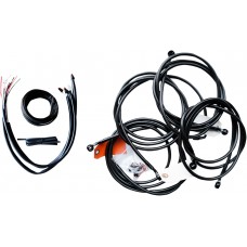 LA CHOPPERS LA-8053KT2-16M Complete Midnight Braided Handlebar Cable/Brake Line Kit For 15" - 17" Ape Hanger Handlebars 0610-1758