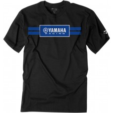 FACTORY EFFEX-APPAREL 19-87208 Yamaha Racing Stripe T-Shirt - Black - 2XL 3030-14271