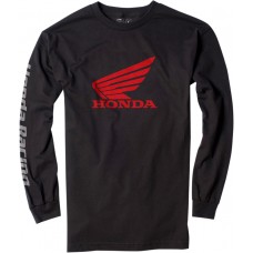 FACTORY EFFEX-APPAREL 17-87312 Honda Long Sleeve T-Shirt - Black - Medium 3030-13023