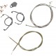 LA CHOPPERS LA-8051KT-08 Standard Stainless Braided Handlebar Cable/Brake Line Kit For Mini Ape Hanger Handlebars 0610-0573