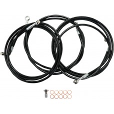 LA CHOPPERS LA-8052B13B Brake Line - Black - 12-14 14 FL ABS 1741-3906