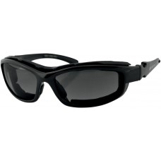 BOBSTER BRH2001 Road Hog II Convertible Sunglasses - Gloss Black - Interchangeable Lens 2601-0266
