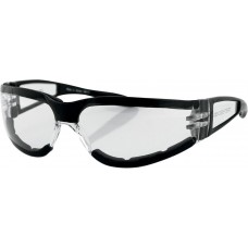 BOBSTER ESH203 Shield II Sunglasses - Gloss Black - Clear 2610-0299