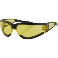 BOBSTER ESH204 Shield II Sunglasses - Gloss Black - Yellow 2610-0851