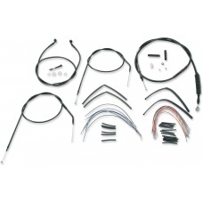 BURLY BRAND B30-1001 Complete Black Vinyl Handlebar Cable/Brake Line Kit For 16" Ape Hanger Handlebars 0610-0266