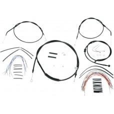 BURLY BRAND B30-1008 Complete Black Vinyl Handlebar Cable/Brake Line Kit For 12" Ape Hanger Handlebars 0610-0270