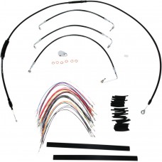 BURLY BRAND B30-1032 Complete Black Vinyl Handlebar Cable/Brake Line Kit For 13" Ape Hanger Handlebars 0610-0490