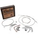 BURLY BRAND B30-1049 Complete Stainless Braided Handlebar Cable/Brake Line Kit For 14" Ape Hanger Handlebars 0610-0710