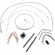 BURLY BRAND B30-1051 Complete Stainless Braided Handlebar Cable/Brake Line Kit For 14" Ape Hanger Handlebars 0610-0712