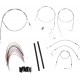 BURLY BRAND B30-1080 Complete Stainless Braided Handlebar Cable/Brake Line Kit For 16" Ape Hanger Handlebars 0610-0732