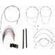 BURLY BRAND B30-1081 Complete Stainless Braided Handlebar Cable/Brake Line Kit For 18" Ape Hanger Handlebars 0610-0733