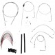 BURLY BRAND B30-1083 Complete Stainless Braided Handlebar Cable/Brake Line Kit For 16" Ape Hanger Handlebars 0610-0735