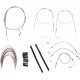 BURLY BRAND B30-1085 Complete Stainless Braided Handlebar Cable/Brake Line Kit For 14" Ape Hanger Handlebars 0610-0737