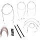 BURLY BRAND B30-1086 Complete Stainless Braided Handlebar Cable/Brake Line Kit For 16" Ape Hanger Handlebars 0610-0738