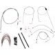 BURLY BRAND B30-1088 Complete Stainless Braided Handlebar Cable/Brake Line Kit For 14" Ape Hanger Handlebars 0610-0740