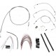 BURLY BRAND B30-1093 Complete Stainless Braided Handlebar Cable/Brake Line Kit For 18" Ape Hanger Handlebars 0610-0745