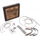 BURLY BRAND B30-1102 Complete Stainless Braided Handlebar Cable/Brake Line Kit For 13" Ape Hanger Handlebars And ABS 0610-0810