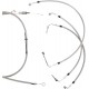BURLY BRAND B30-1103 Complete Stainless Braided Handlebar Cable/Brake Line Kit For 13" Ape Hanger Handlebars 0610-0811