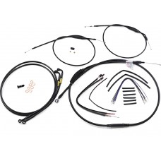 BURLY BRAND B30-1202 Black Vinyl Jail Bar Cable Kit For 14" Handlebars 0662-0602