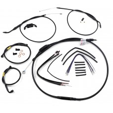 BURLY BRAND B30-1210 Black Vinyl Jail Bar Cable Kit For 12" Handlebars 0662-0603