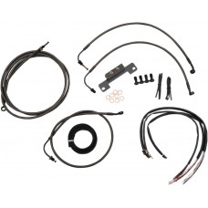 LA CHOPPERS LA-8012KT2B-13M Midnight 12" - 14" Cable Kit for '16 Street Glide 0662-0378