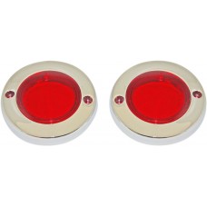 CUSTOM DYNAMICS PB-FLAT-BEZ-CR LENS RED FLAT CHROME 2020-1583