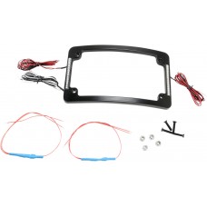 CUSTOM DYNAMICS TF06-B Tri-Radius License Plate Frame w Flushmount LEDs - Black 2030-0842