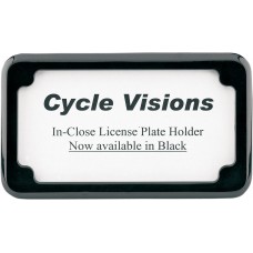 CYCLE VISIONS CV-4615B BEVELED LICENSE FRM BK 2030-0260