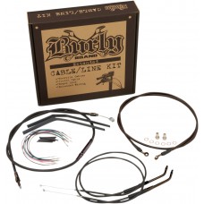 BURLY BRAND B30-1150 Black Vinyl Jail Bar Cable Kit For 12" Handlebars 0610-1922