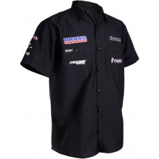 THROTTLE THREADS PSU32S24BK4R Parts Unlimited Shop Shirt - Black - 4XL 3040-2575