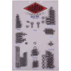 DIAMOND ENGINEERING PB661S Custom Transformation Fastener Kit - 12 Point - '07-'16 FLH 2401-1058