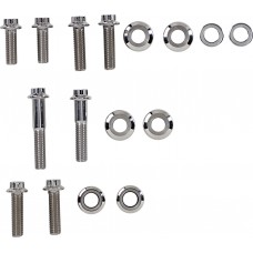 DIAMOND ENGINEERING PB931S Polished Stainless Motor Mounts Bolt Kit - Visible Only - 12 Point - '18-'19 Softail 2401-1185