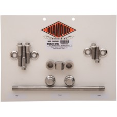 DIAMOND ENGINEERING PB932S Polished Stainless Motor Mounts Bolt Kit - Visible Only - 12 Point - '00-'17 Softail 2401-1186
