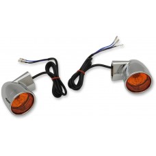 DRAG SPECIALTIES 12-0224C-2 LIGHTS T/S BULLET CHR FLT 2020-1377