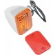 DRAG SPECIALTIES 163072-BC1 Rectangular Market Light - Single Filament - Amber/Red DS-280163