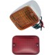 DRAG SPECIALTIES 163075-BC216 Rectangular Market Light - Dual Filament - Amber/Red DS-280169