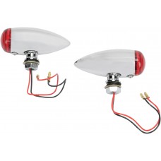 DRAG SPECIALTIES 20-6589SRLED Bullet LED Marker Lights - Smooth - Red 7805-2070