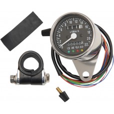 DRAG SPECIALTIES 21-6818LEDPB SPEEDO W/4 LIT BLK KM/H 2210-0207