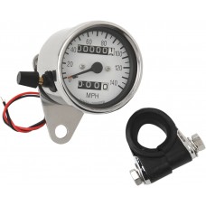 DRAG SPECIALTIES 21-6835-BX15 2:1 WHT SPEEDO W/TRIP MTR DS-243836