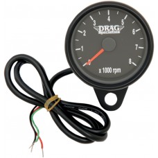 DRAG SPECIALTIES 21-6894BDS TACH BLK 2.4" BLK W/LED 2211-0125