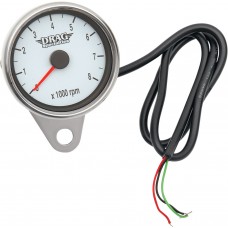 DRAG SPECIALTIES 21-6894DSW TACHOMETER,WHT FACE 2211-0032