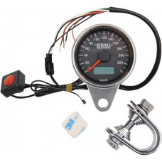 DRAG SPECIALTIES 21-6895ADS SPEEDO 2.37"PRO BLK KM/H 2210-0326